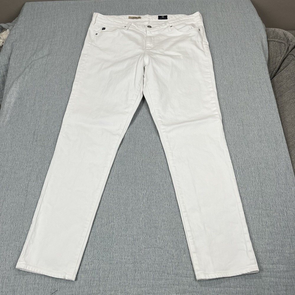Adriano Goldschmied The Prima Cigarette‎ Leg White Mid-Rise Denim Jeans 32R